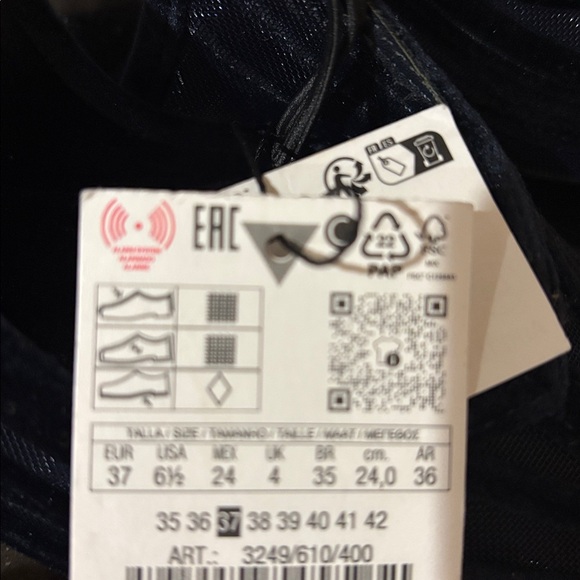 Zara Slingback pointed toe blue Combination Heels Sz.6.5 - Picture 8 of 13